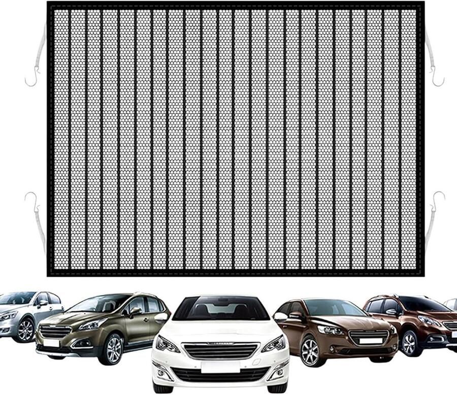 Auto Grill Mesh Beschermend Filtergaas Motor Beschermen Herbruikbaar Nylon Materiaal 110x79cm Zwart