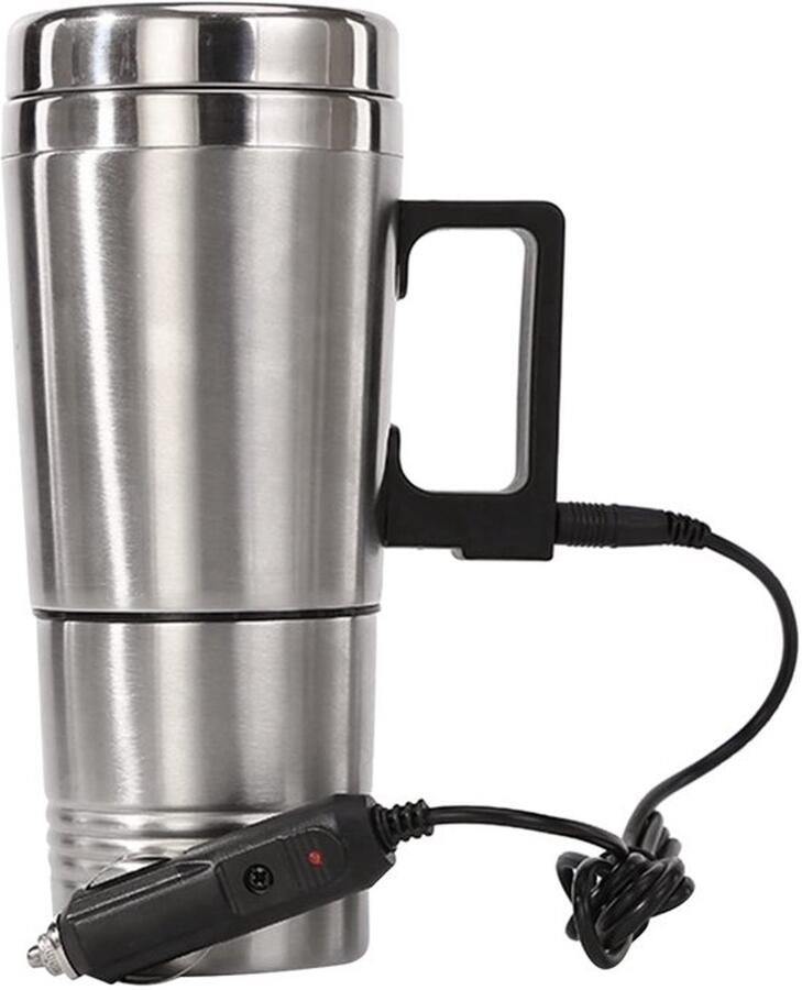 Auto Verwarming Cup 12V 24V Rvs Verwarmde Reismok Lekkage Proof Auto Waterkoker Voor Thee Koffie Water Melk(12V voor kleine auto)