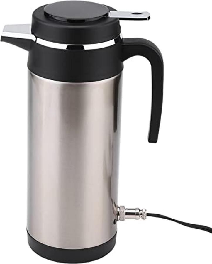 Auto Waterkoker 12V 1000ml Roestvrij Staal Draagbare Reiswaterkoker Met Sigarettenaansteker voor Warm Water Koffie en Thee