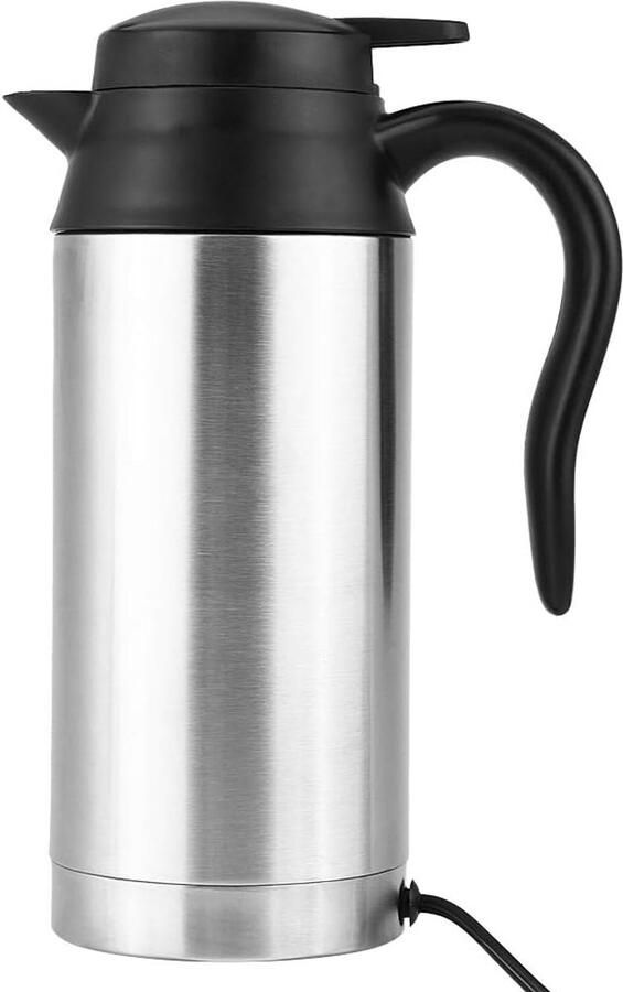 Auto-waterkoker 750 ml draagbare elektrische waterkoker voor auto-koffie en thee，12V