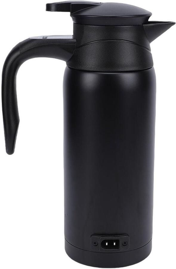 Auto-waterkoker 800 Ml 304 Roestvrij Staal Draagbare Warmwaterboiler met Digitaal Display voor Autoreizen Vrachtwagen SUV Buiten Kamperen