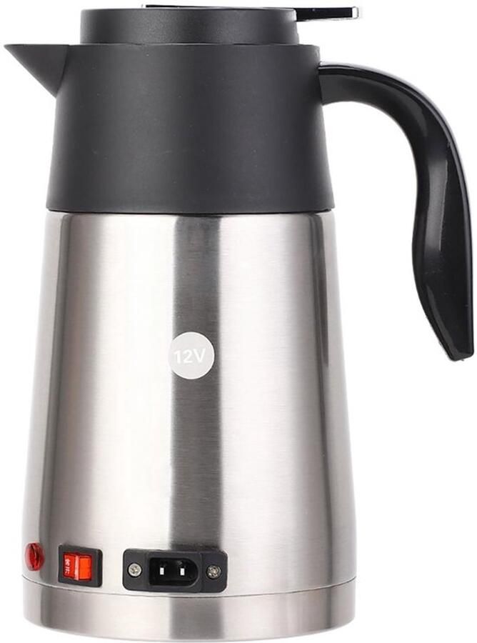 Auto Waterkoker Draagbare Waterkokers 1300 Ml 12 24 V 304 Rvs Auto Vrachtwagen Waterkoker Boiler Fles Draadloze Koffie Pot Voor Reizen(12V)