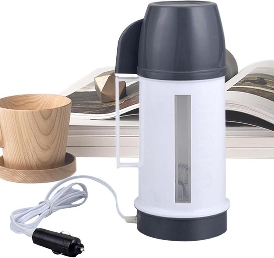 Auto Waterkoker Elektrische Ketel Onderweg Dranken Maken Automatische Uitschakeling 31x13x13 cm Zwart