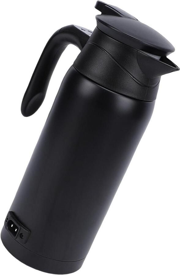 Auto Waterkoker Reis Boiler Onderweg Warme Drank Digitaal Display 800 Ml Capaciteit Zwart