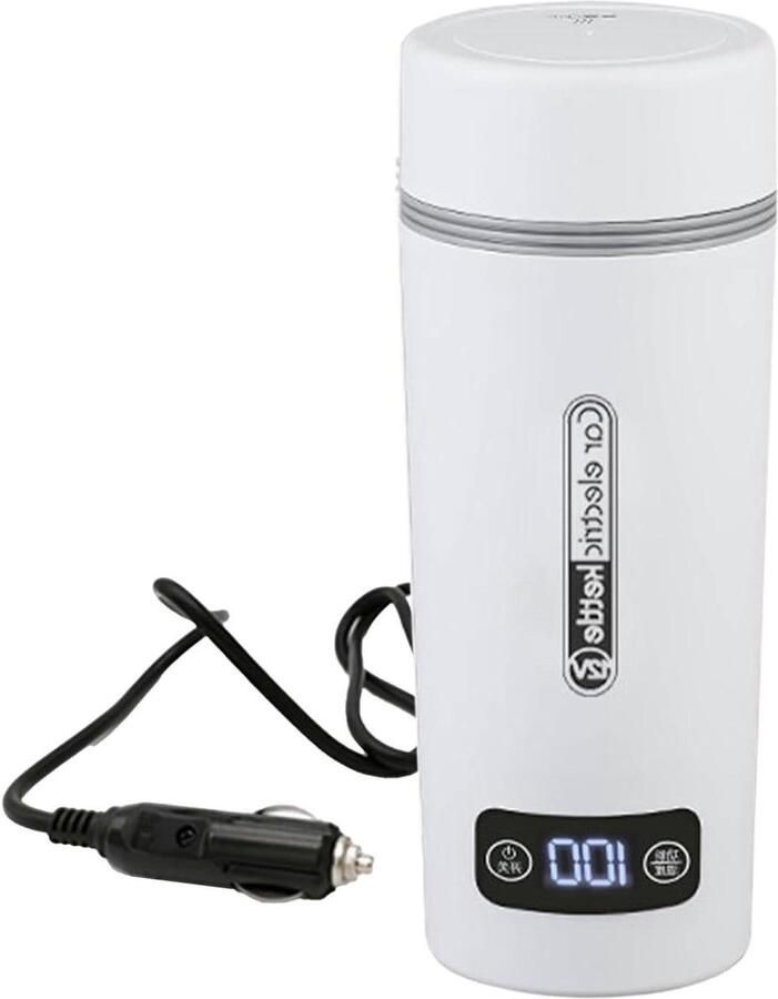 Waterkoker Auto Reisketel Elektrisch Warme Dranken Maken Intelligente Temperatuurregeling 450 ml Capaciteit Wit