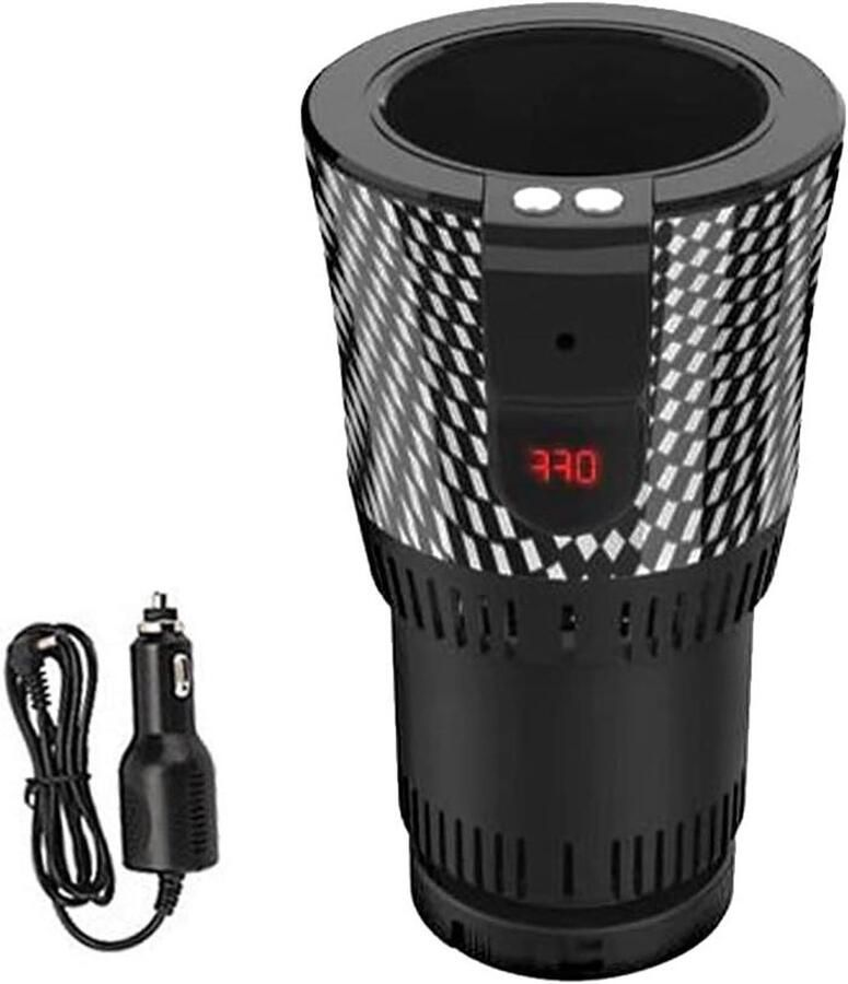 Auto Waterkoker Reis Thermosfles Drinken Onderweg Snelle Koeling Verwarming 16.5 cm Hoog Zwart