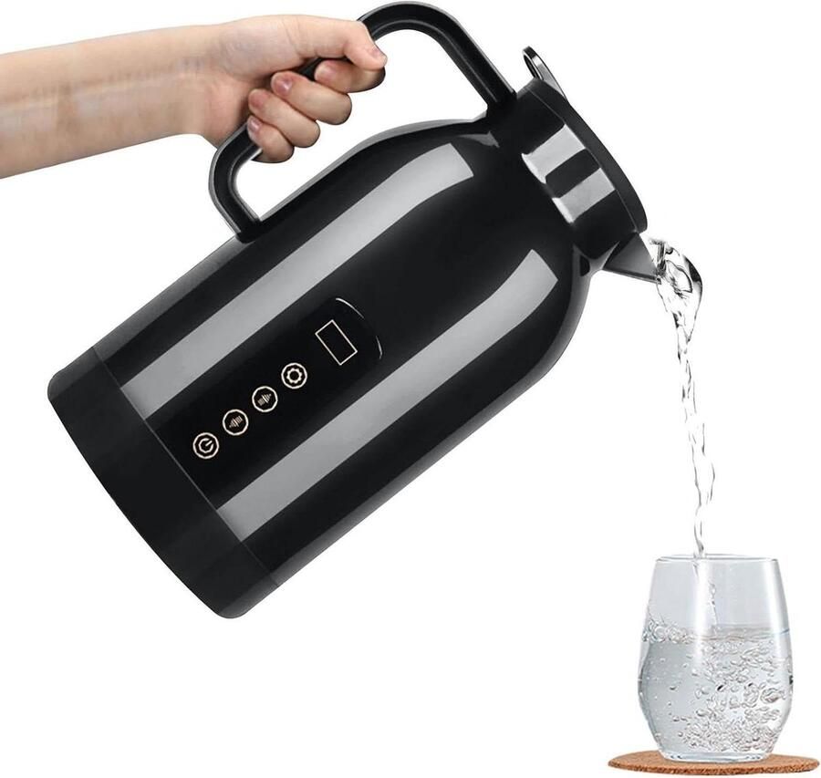 Elektrische waterkoker Reis waterkoker Onderweg water koken Lekvrij reizen 1150 ml Zwart