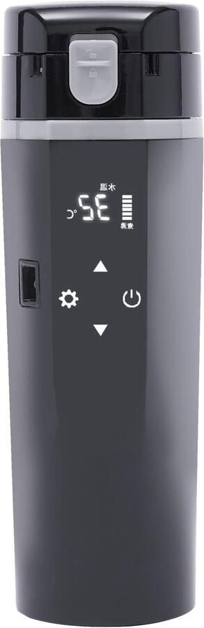 Auto waterkoker Reis waterkoker Onderweg drinken Intelligente temperatuur 500 ml Zwart