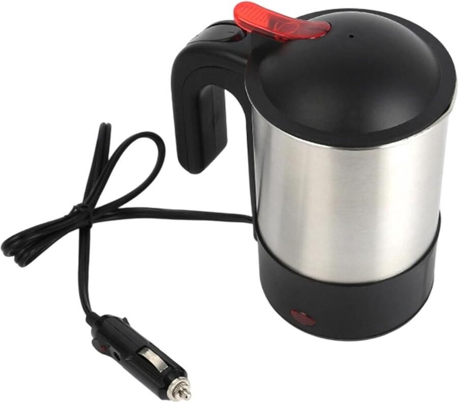 Auto Waterkoker Reis Waterkoker Onderweg Koffie Maken Automatische Uitschakeling 18 x 15 x 12 cm Zilver