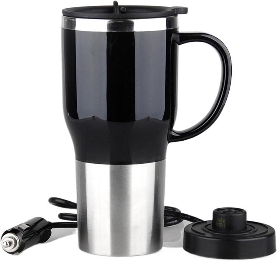 Auto Waterkoker Reisbeker Verwarming Onderweg Warme Drankjes Snelle Verwarming 450 ml Zwart