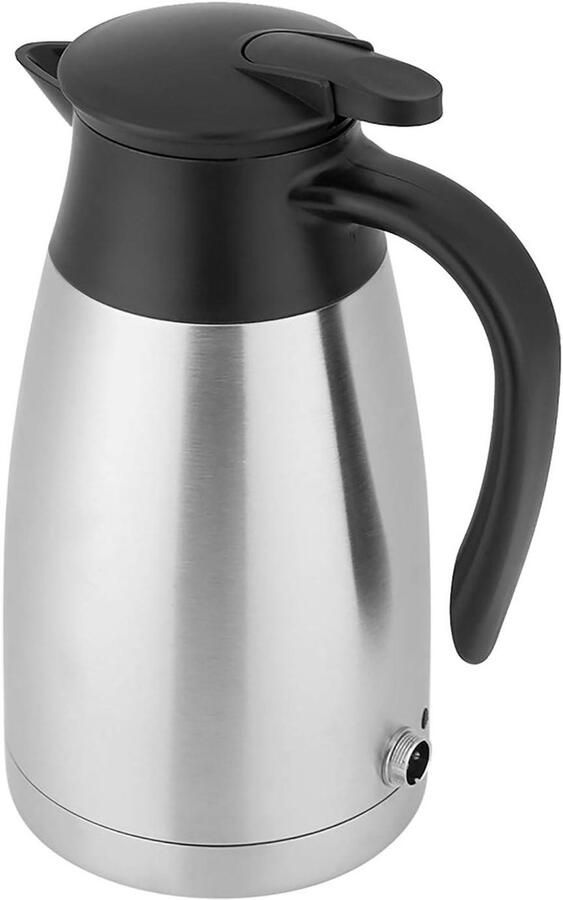 Auto Waterkoker Reisketel Kookpot Onderweg Warm Water Automatische Uitschakeling 1000 ml Zilver Zwart