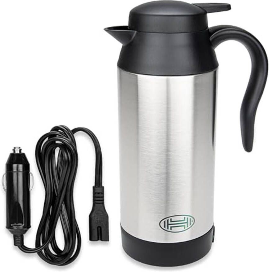 Auto waterkoker roestvrij staal met warmhoudfunctie 750ml 12V