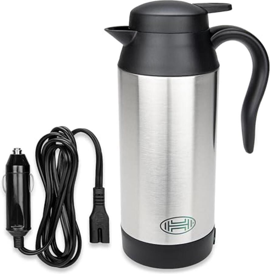 Auto waterkoker roestvrij staal met warmhoudfunctie 750ml 12V