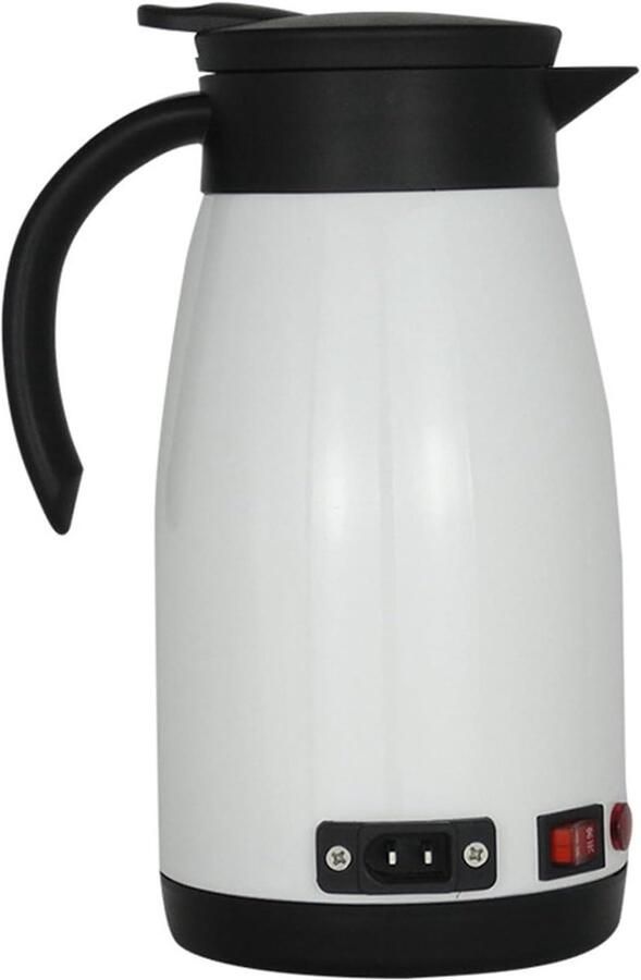 Auto Waterkoker Verwarmde Mok Reizen Warm Dranken Universele Spanning 680 ml Wit