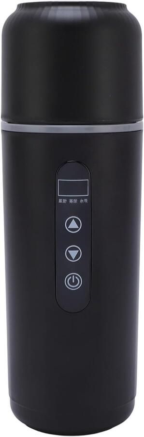 Draagbare Waterkoker Auto waterkoker Warme dranken onderweg Temperatuurregeling 500 ml Zwart