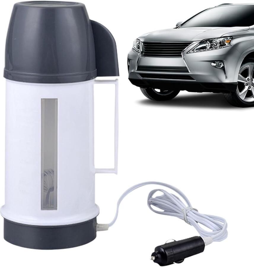 Elektrische Waterkoker Autokoker Theepot Warme Dranken Onderweg Automatische Uitschakeling 31L x 13W x 13H cm Zwart