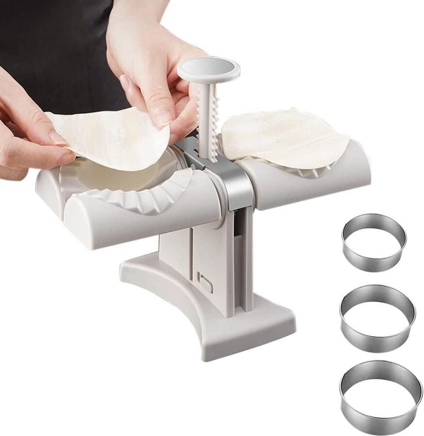 Automatisch dubbele kop automatische knoedelmaker deegzakvorm ravioli maker roestvrij staal keukenaccessoires ravioli dumpling vorm