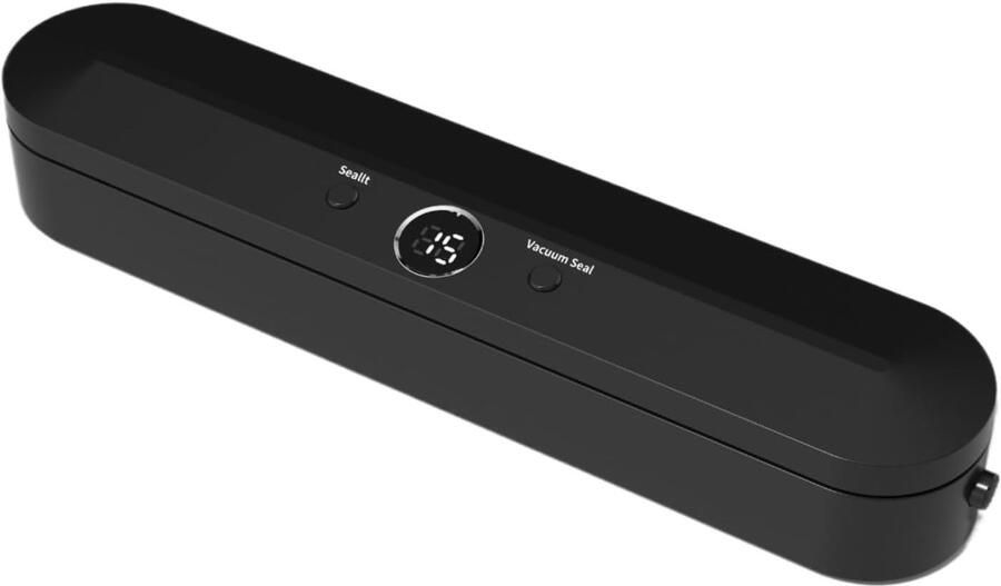 Automatisch Vacuümmachine Voedsel Sealer One-Touch Sealer Vacuümapparaat voor Vershouding Droog & Nat Sealen Inclusief Seal-functie voor Snacks Compact Design Zwart