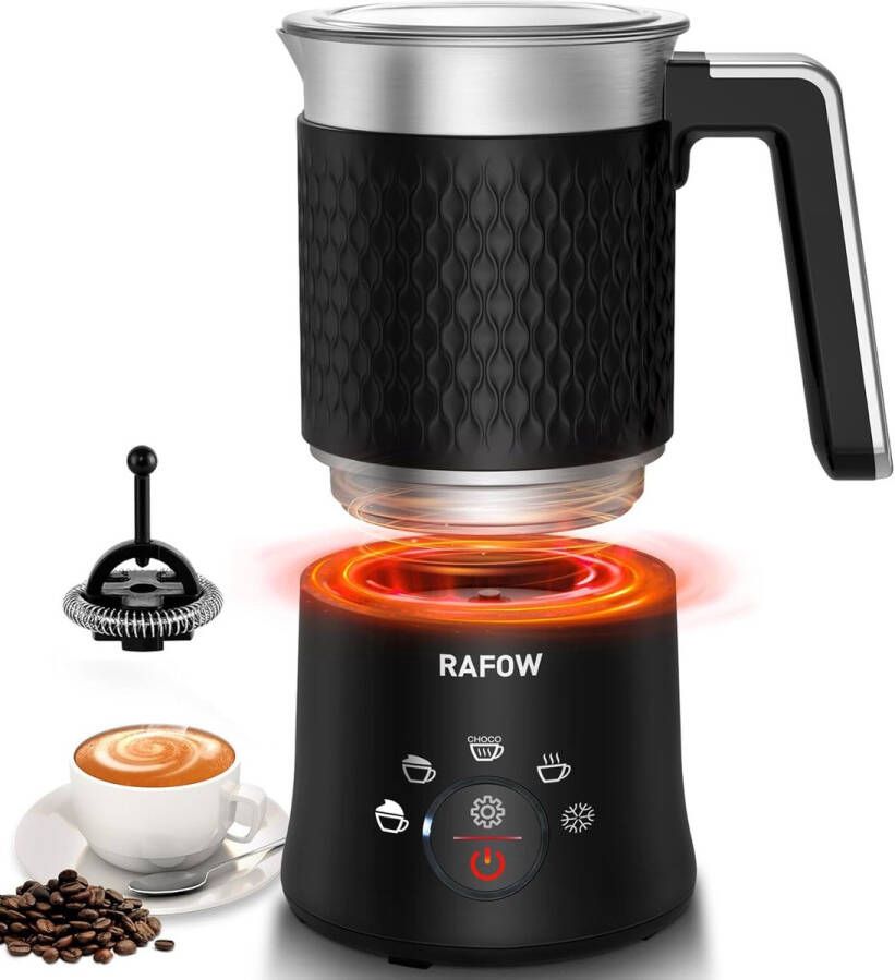 Automatische 5-in-1 melkopschuimer voor warme en koude dranken 350 ml geschikt voor latte en cappuccino