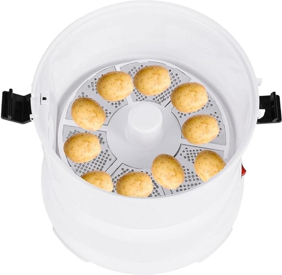 Automatische Aardappelschilmachine Elektrische Dunschiller Snel Groenten Schillen 2-in-1 Functie 1kg Capaciteit Wit