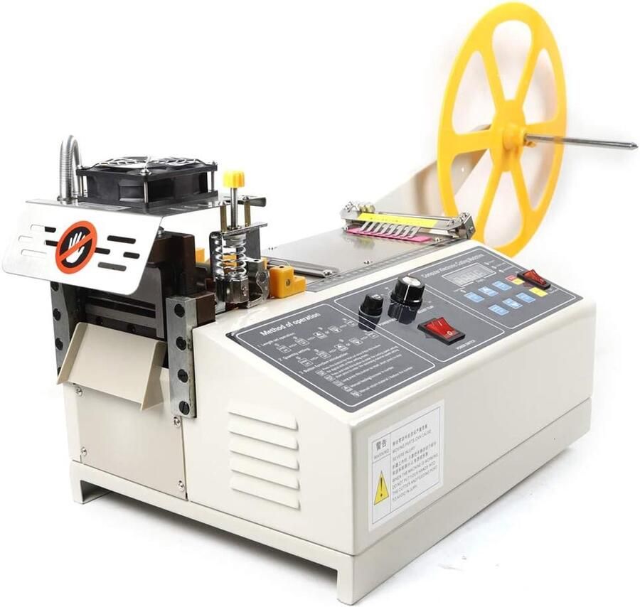 Automatische Band Snijmachine Textiel Snijder Ritsen en Banden Warm en Koud Snijden 100 mm Breedte