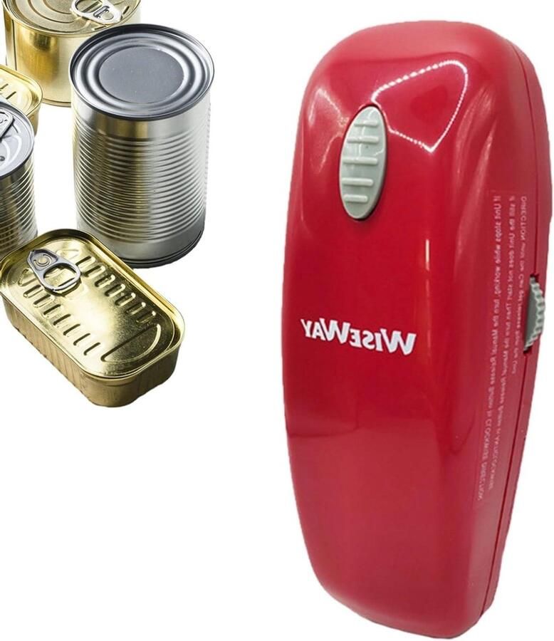 Automatische Blikopener Elektrische Blikopener Keuken Gemak Snijdt Zonder Randen 16x6x5cm Rood