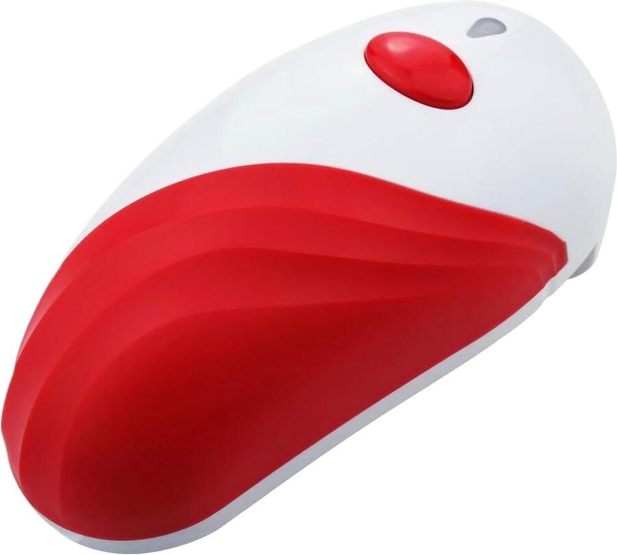 Automatische Blikopener Elektrische Keuken Gadget Moeiteloos Blikjes Openen Handsfree Gladde Rand Compact Ontwerp Rood