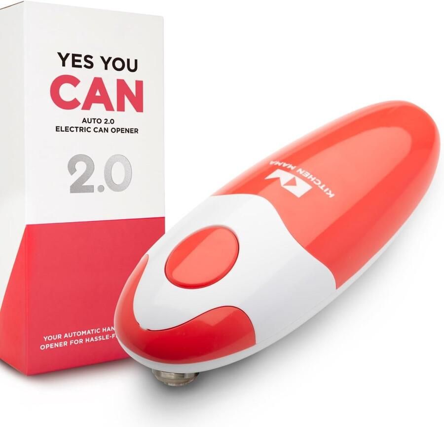 Automatische Blikopener Elektrische Opener Snel Blikjes Openen Gladde Randen Snijdt Compact Draadloos Rood