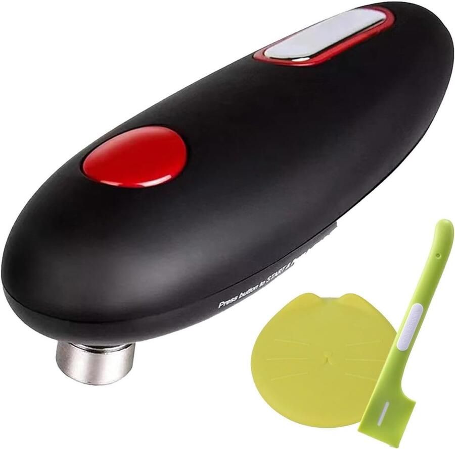 Automatische blikopener Elektrische opener Snel blikjes openen Veilige gladde randen 17x7x6 cm Zwart
