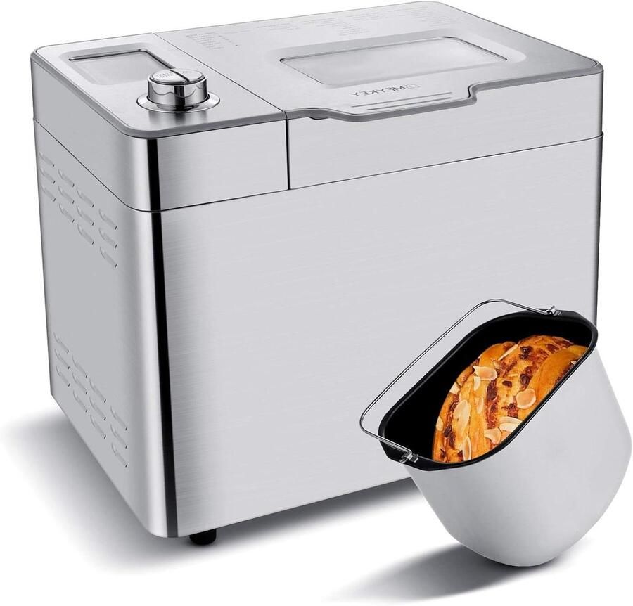 Automatische Broodbakmachine met 25 Programma's en Timerfuncties in RVS