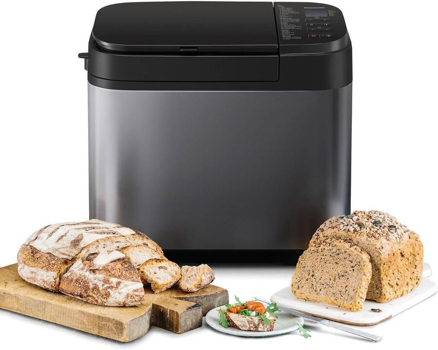 Automatische Broodbakmachine Thuisbakkerij Apparaat Zelf Brood Maken 32 Programma's Inclusief Glutenvrij 11 Kilogram Capaciteit Donkergrijs