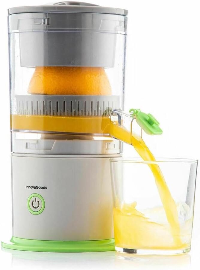 Automatische Citruspers Handsfree Sapcentrifuge Snel Sap Persen Oplaadbaar Lekvrij Deksel 250 ml 40 Watt Groen