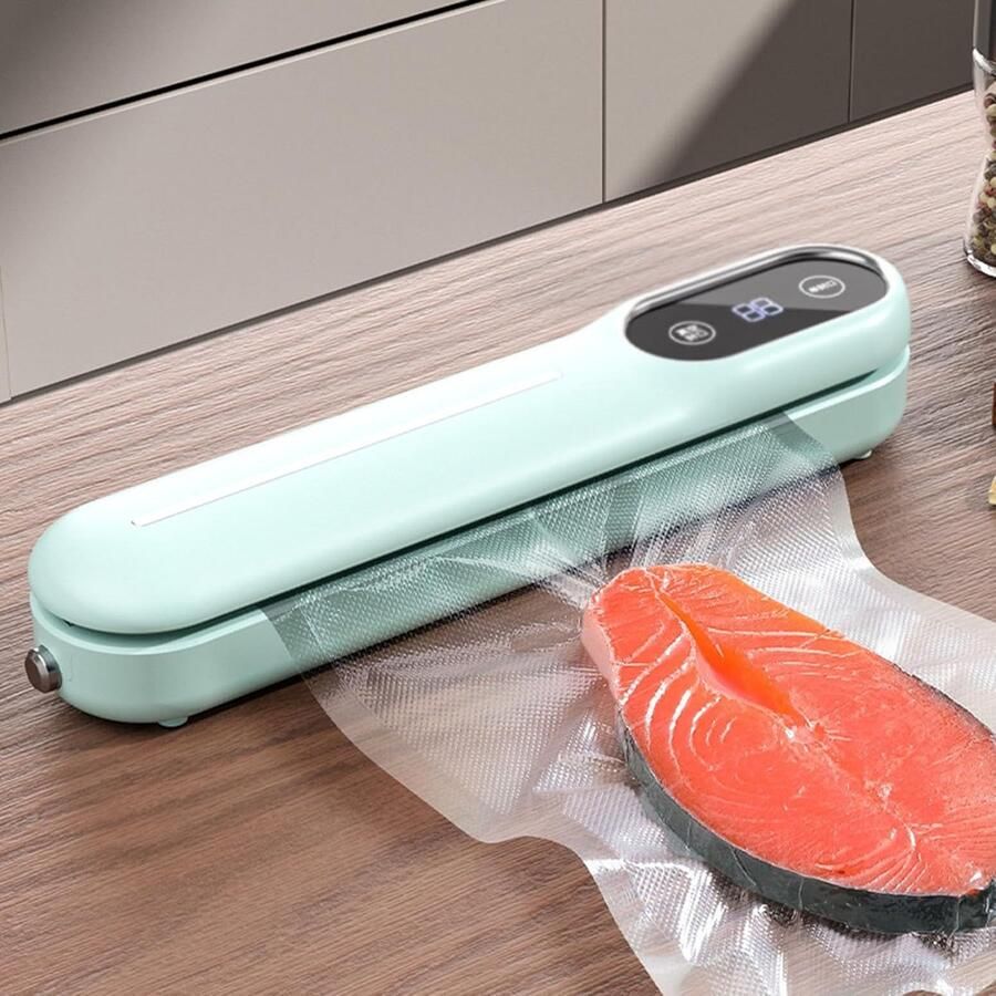 Automatische Draagbare Vacuümmachine Milieuvriendelijk Voor Keuken Eenvoudig In Gebruik Met 50 Vacuümzakken Voor Voedsel Bewaren Sealen En Verpakken