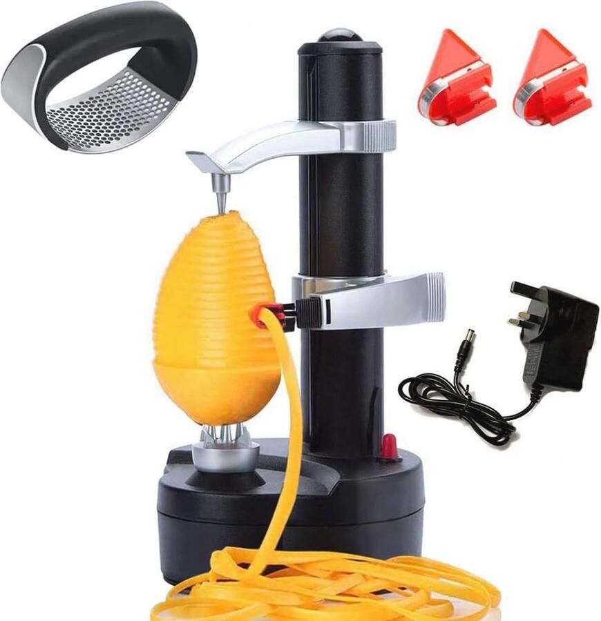 Automatische elektrische aardappelschiller en fruitschiller met 2 extra messen