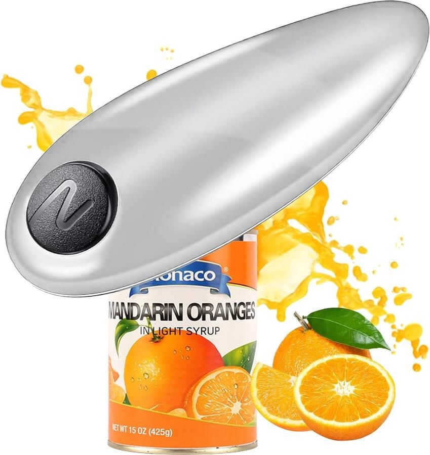 Automatische elektrische blikopener met 360° rotatie voor moeiteloos openen