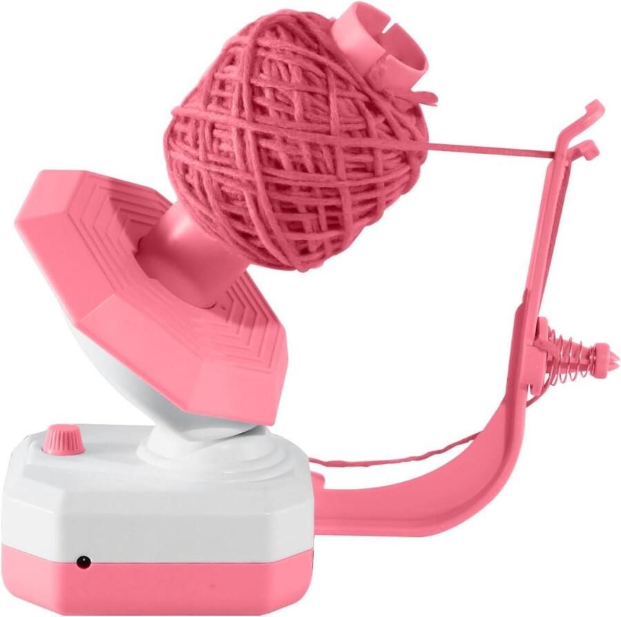 Automatische Garenopwinder Elektrische Wikkelmachine Handwerken Versnellen Automatische Stoptfunctie 10 oz Capaciteit Roze