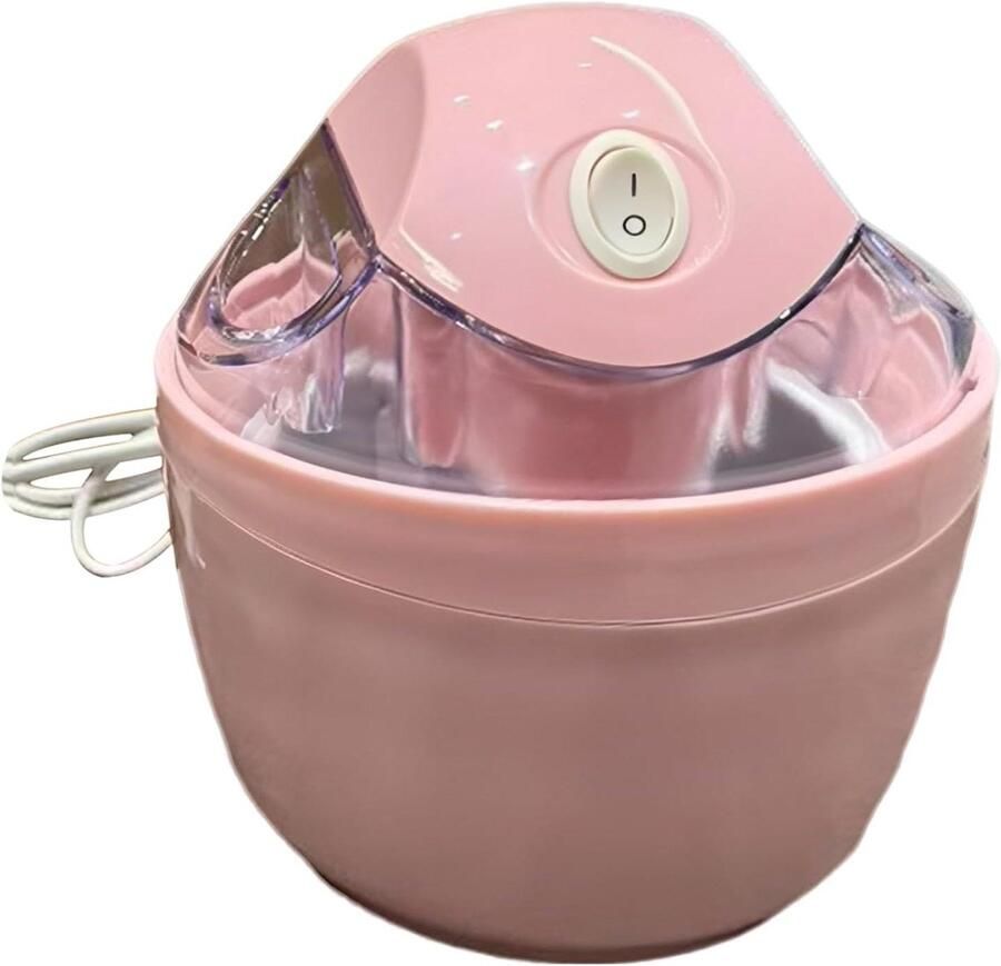 Automatische Ijsmachine Dessertmaker Gezonde Desserts Maken Compact Ontwerp 500 ml Roze