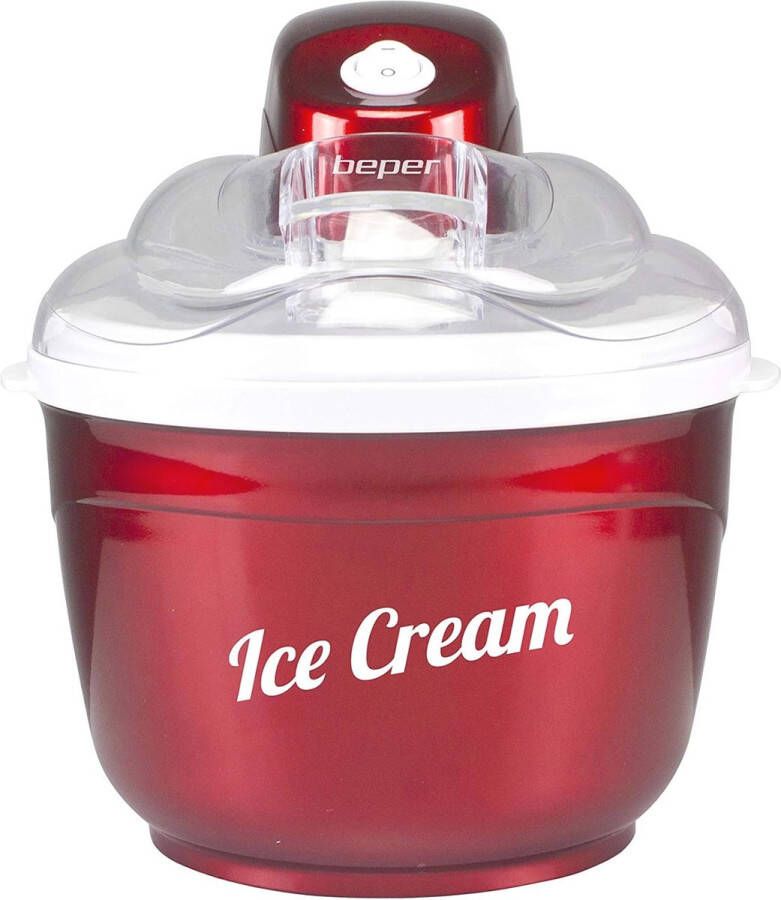 Automatische ijsmachine voor het maken van ijs sorbet en yoghurt 1 5 L Aluminium ABS Rood