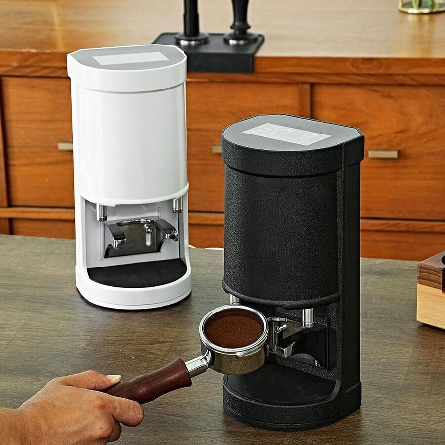 Automatische Koffie Tamper Espresso Aanstamper Barista Kwaliteit Thuis Instelbare Druk 58 mm Zwart