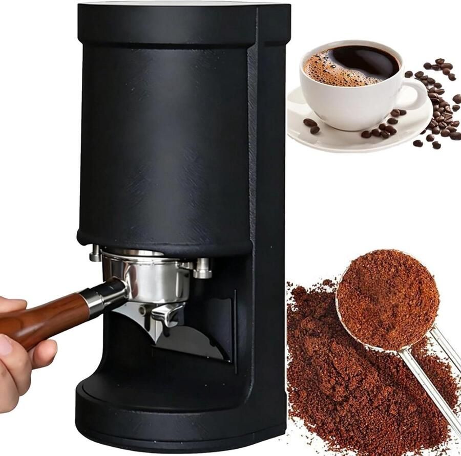 Automatische Koffie Tamper Espresso Stamper Perfect Espresso Maken Instelbare Druk 58 mm Zwart