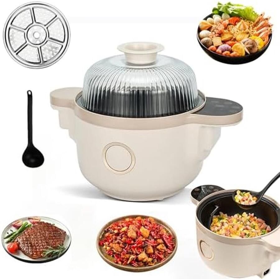 Automatische Kookmachine Slimme Keukenrobot Eenvoudig Koken 360° Rotatie 3.5L Capaciteit Wit - Foto 1