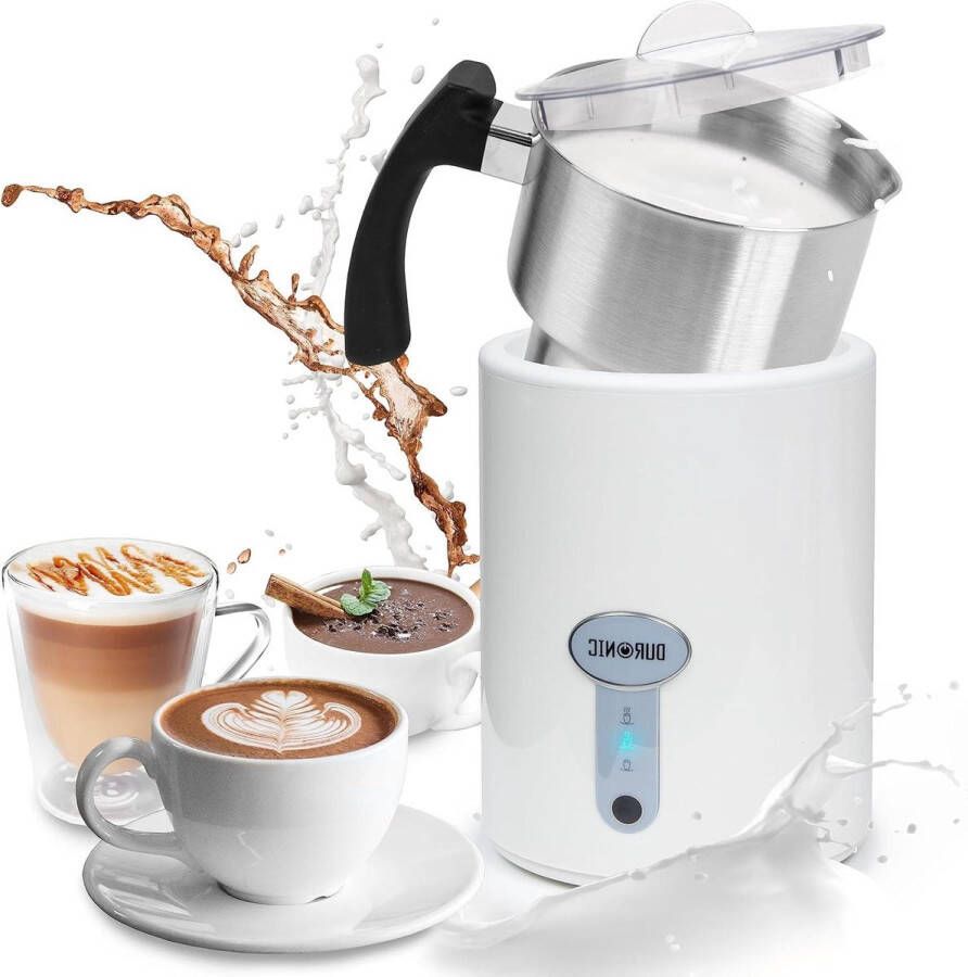 Automatische Melkopschuimer 500 ml Inductiebeker 2x Roerelement Warm en Koud Melkschuim voor Koffie Cacao