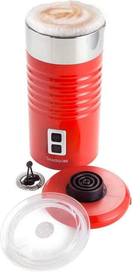 Automatische Melkopschuimer Rood Koffie Bereiden Roestvrij Staal D 95 x H 21 cm Rood
