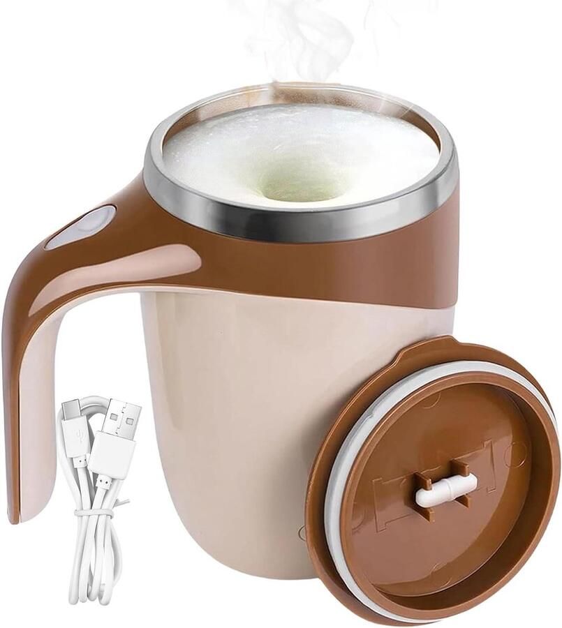 Automatische Mengbeker Elektrische Roerbeker Dranken Mengen Stille Werking 13.5 x 9 cm Koffie