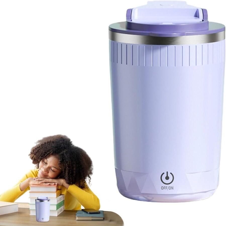 Automatische mengbekers elektrische mengbeker oplaadbare roermok Draagbare reiskoffiekopjes voor zakenreis en thuiskeuken gebruik，380ml