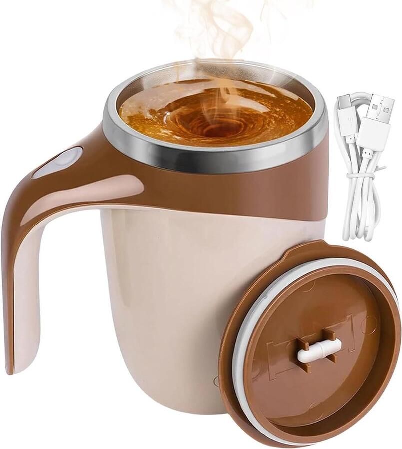 Automatische Mok Roerende Koffiebeker Snel Drankjes Mengen Zelfroerend Mechanisme 13.5 x 9 cm Koffie