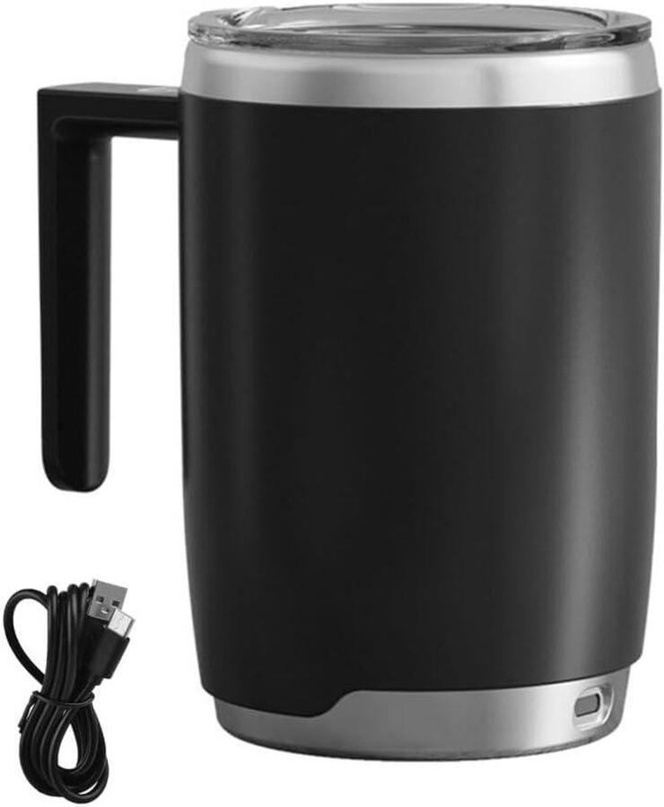 Automatische Mok Zelfroerend Beker Dranken Mengen Constante Temperatuur 420 ml Zwart
