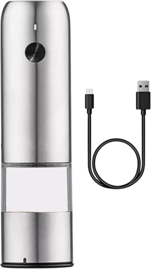 Automatische Pepermolen Elektrische Kruidenmolen Snel Kruiden Malen Verstelbare Grofheid 14cm Hoog Veelkleurig