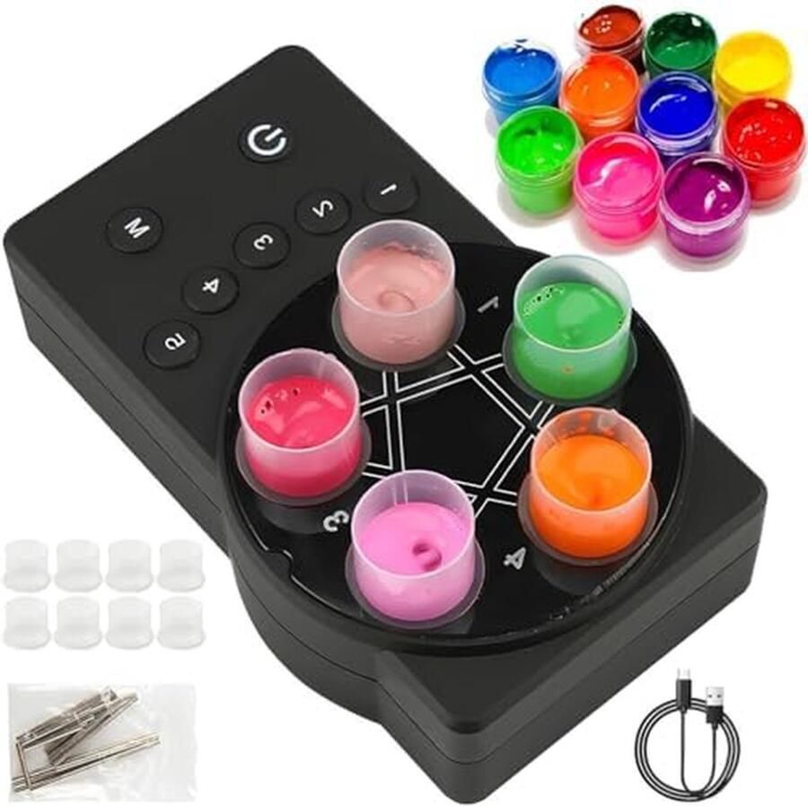 Automatische Pigment Mixer Ink Roerder Tatoeage Kleuren Mengen Regelbare Snelheden 130x80x220MM Zwart
