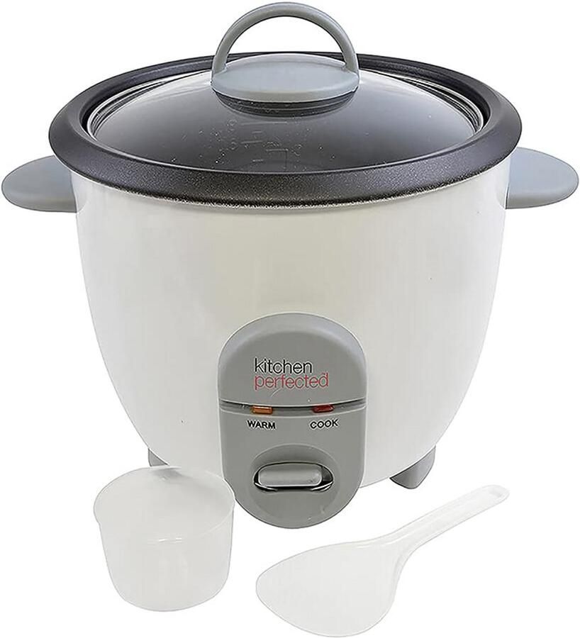 Automatische Rijstkoker 0.8L Met Antiaanbaklaag Warmhoudfunctie en Glasdeksel